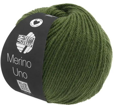 Produktbild von Lana Grossa MERINO UNO 50 g extrafeine Wolle mit Superwash-Ausrüstung 125 m Farbe 020 - Loden, KI-generiertes Bild