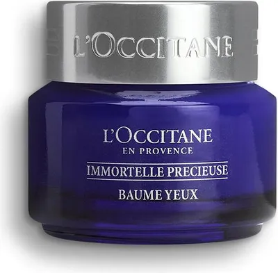 Zdjęcie produktu dla L'Occitane Immortelle Precious, Balsam do oczu, Kobiety, Skóra uniwersalna, Przeciwstarzeniowy, Przeciw cieniom, Spulchnianie, Orzeźwiający, Kwas hialuronowy, Słoiczek