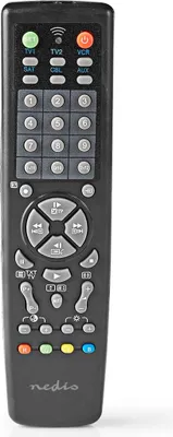 Produktbild von Universalfernbedienung | Vorprogrammiert | 10 Geräte | Speichertasten / TV-Guide-Taste | Infrarot | Schwarz