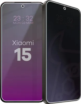 Produktbild von Hybridglas mit Privatschutzfilter für Xiaomi 15, Bizon Glass Mule Shadow, Matt