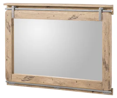 Immagine prodotto di MASSIVMOEBEL24 | specchio in legno di Mango 114x6x80 sbiancato laccato RAILWAY