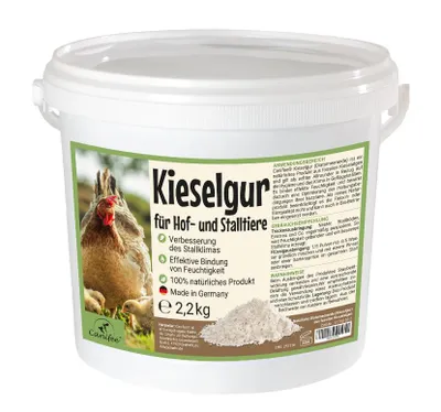 Produktbild von Canifee Kieselgur Pulver für Hühner und Geflügel im 2,2kg Eimer
