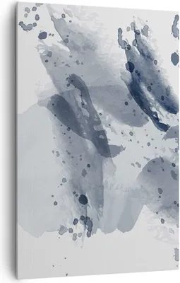Produktbild von Bild auf Leinwand - Leinwandbild - Einteilig - Abstraktion Blau Minimalismus - 80x120cm - Wand Bild - Wandbilder - Leinwanddruck - Wanddekoration - Leinwand bilder - Wandbild - PA80x120-4941