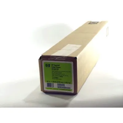 Produktbild von HP 610/45.7/Special Inkjet Papier, matt, 24", 51631D, 90 g/m2, Papier, 610mmx45.7m, weiß, für Tintenstrahldrucker, Rolle, spec