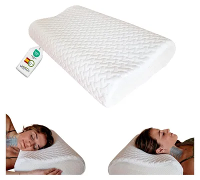 Produktbild von Orthopädisches Nackenstützkissen mit Memory Foam und waschbarem Bezug