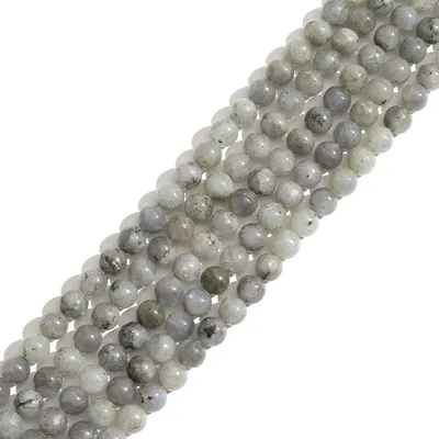 Naturstein-Edelsteinkugeln 8 mm Labradorit, 48 Stück, rund, glatt