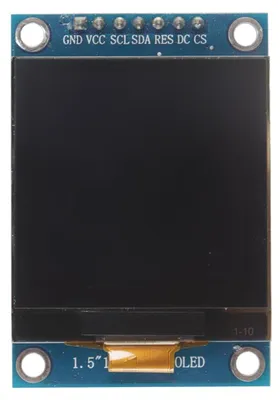 OLED-Displaymodul 1,5 Zoll, SH1107, SPI, 128x128, weiß