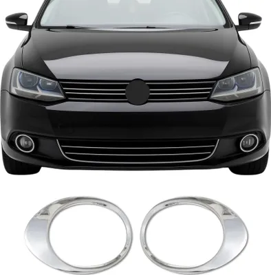 Image de Cadre Phare Antibrouillard pour VW Jetta 2010-2014 en acier inox Chromé