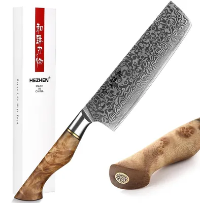 Productafbeelding van Japans Nakiri kookmes van damaststaal