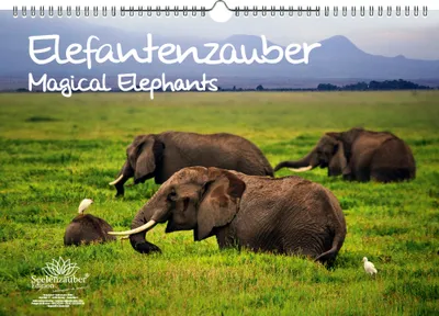 Produktbild von Elefantenzauber DIN A3 Kalender - Immerwährender Kalender Elefanten - Seelenzauber