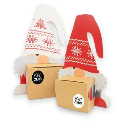 Produktbild von itenga Wichtelbande XL Adventskalender 24x Figuren + 24x Würfel + 24x Sticker