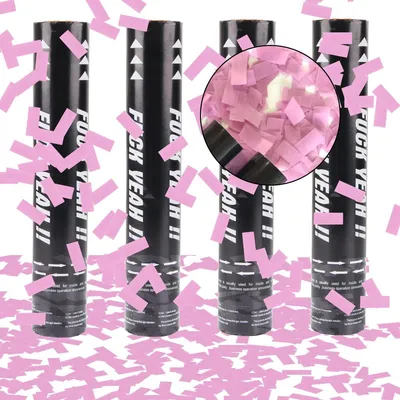 Productafbeelding van Confettikanonnen, 4 stuks, decoratieve confettilanceringen, kleurrijk, voor feestjes