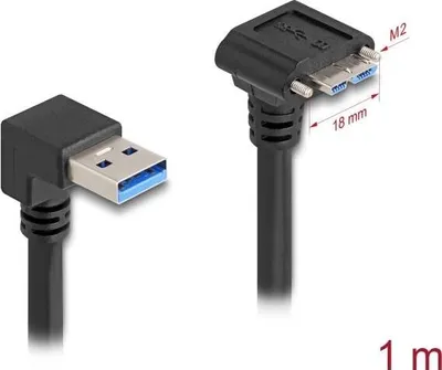 Obrázok produktu pre DeLOCK 80482, 1 m, USB A, Micro-USB B, USB 3.2 Gen 1 (3.1 Gen 1), 5 Gbit/s, Čierna
