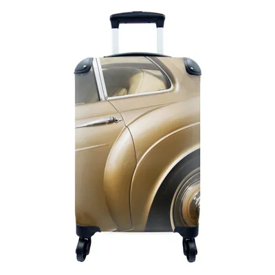 Produktbild von MuchoWow® Koffer Handgepäck Trolley Rollkoffer Kleine Reisekoffer mit 4 Rollen - Bronze Oldtimer - Cabin Size < 55x40x23 cm & 55x40x20 cm - Fotokoffer - Kabinenkoffer - Boardgepäck - Reise-Box - Reisekoffer - Reisegepäck - Koffer mit Bild - Trolley für Kinder