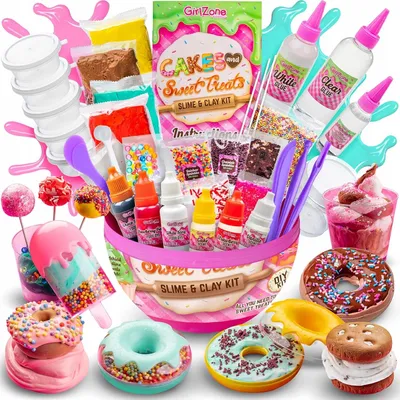 Produktbild von GirlZone Slime Bastelset Kuchen Eis Donuts Kreativset