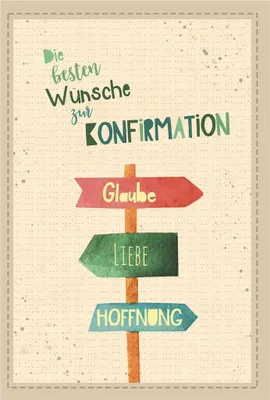 Produktbild von Konfirmation - Zuckerrohrpapier - Glückwunschkarte im Format 11,5 x