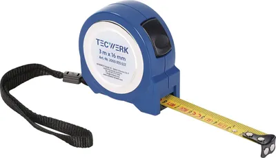Image de Mètre ruban de poche, longueur 5 m, largeur 19 mm, mm/cm, EG II, ABS, blocage automatique