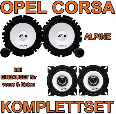 Produktbild von Alpine SXE Komplettset für vorne & hinten für Opel Corsa D - justSOUND