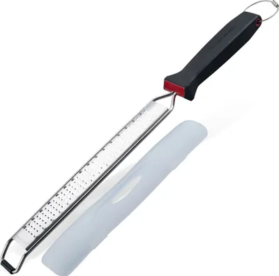 Image de Râpe à gros trous Presist  Râpe en acier inoxydable  Râpe à main particulièrement tranchante avec protection de lame  Manche robuste avec suspension