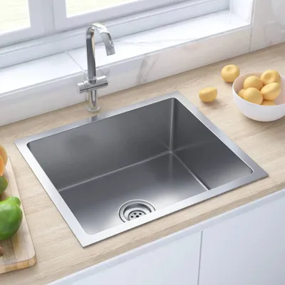 Produktbild von The Living Store Handgemachte Einbauspüle Edelstahl