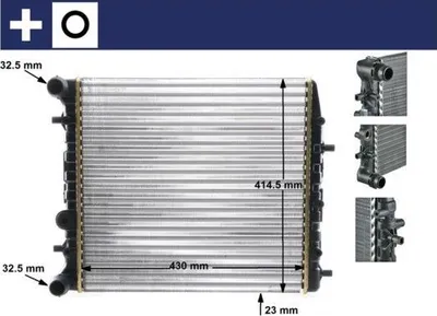 Zdjęcie produktu dla MAHLE ORYGINALNA chłodnica silnika CR 454 000S do VW POLO (9N_) POLO (6N2)