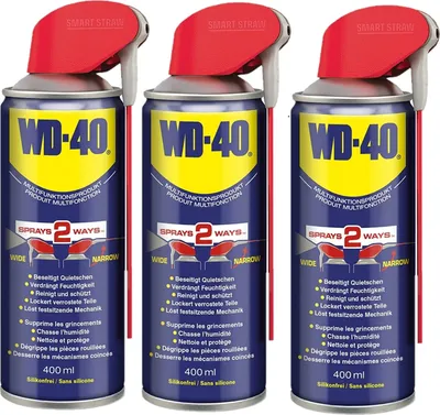 Produktbild von WD-40 3er Pack Multifunktions-Öl Rostlöser Spray WD40 Smart Straw 3x400ml