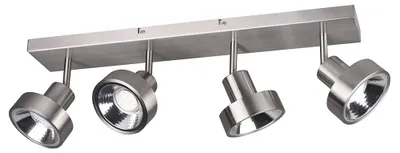 Produktbild von Deckenleuchte, 4-flammig, Metall silber, Spots verstellbar