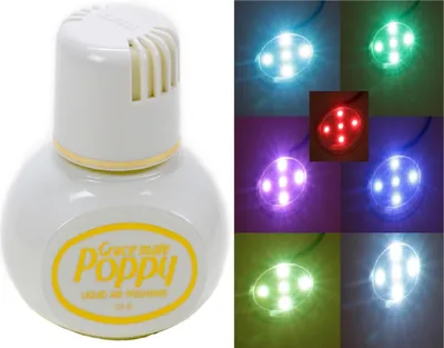 Produktbild von Lufterfrischer Duft Jasmin Poppy LED Multicolor Beleuchtung mit Dimmfunktion 12 / 24 Volt LKW Auto KFZ Wohnmobil