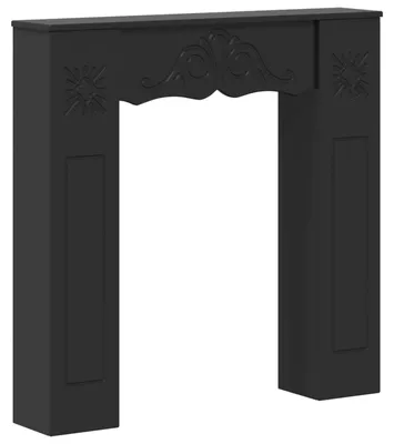 Produktbild von vidaXL Kaminumrandung Schwarz 102 x 20 x 102 cm Holzwerkstoff