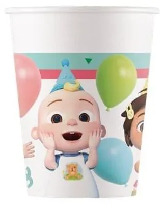 Zdjęcie produktu dla Kubeczki papierowe wielokolorowe Cocomelon 200 ml