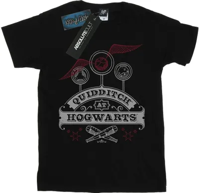 Produktbild von Harry Potter - "Quidditch At Hogwarts" T-Shirt für Damen BI26135 (L) (Schwarz)