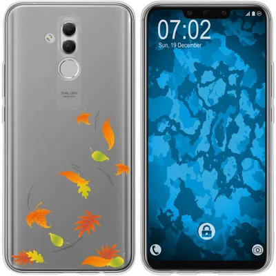 Produktbild von PhoneNatic Case kompatibel mit Huawei Mate 20 Lite Silikon-Hülle Herbst Blätter/Leaves M1