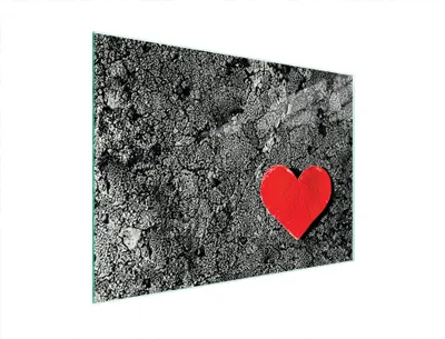 Image de Planche à découper en verre 40x30 cœur