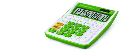 Zdjęcie produktu dla Kalkulator biurkowy Rebell RE-SDC912 GR zielony/biały