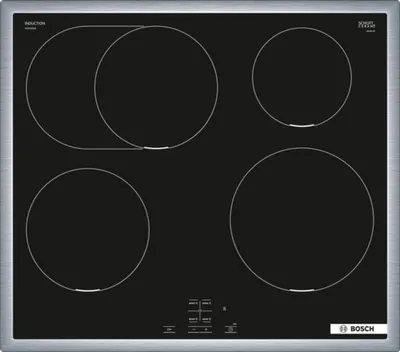 Produktbild von Bosch HEB578BB4 + NIF645CB5E, Zonen-Induktionskochfeld, 4 Zone(n), Glaskeramik, Schwarz, Touchsteuerung, 58,3 cm
