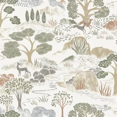 Immagine prodotto di Carta da parati Borastapeter paesaggio boscoso verde - 660859 - 53 cm x 10,05 m
