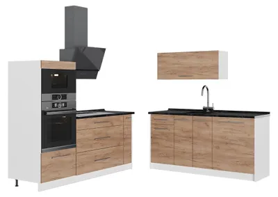 Immagine prodotto di Cucina Vicco Fame-Line Rovere dorato 340 cm, PL Antracite, Model 62926