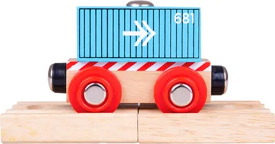 Produktbild von Bigjigs Rail Wagon Blauer Container