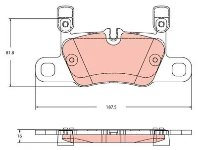 Produktbild von TRW Bremsbeläge Satz Hinten für PORSCHE 911 Coupe (992) GDB2369