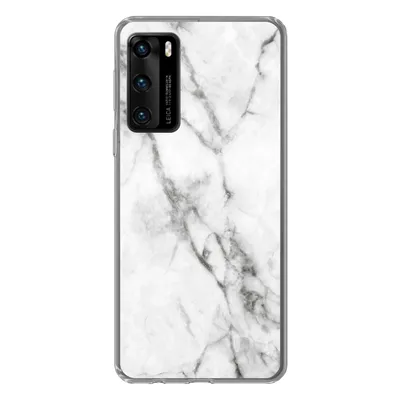 Produktbild von MuchoWow® Handyhülle Schutzhülle Hülle für Huawei P40 Marmor - Luxus - Weiß Silikon Softcase Handy Hülle - Handytasche