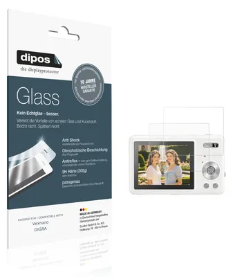 Produktbild von 2x Schutzfolie für Vexnaro DIGRA matt - Anti-Shock 9H Folie dipos Glass Kunststoffglas
