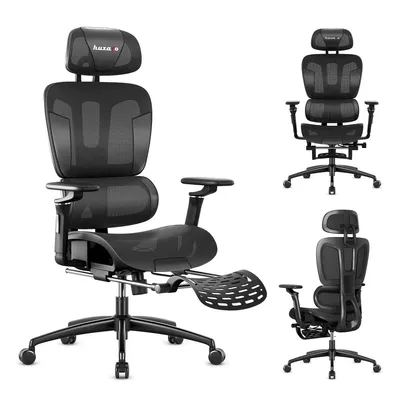 Image de Huzaro Combat 7.9 Black | Chaise gaming Chaise de bureau ergonomique | Soutien lombaire intégré | Repose-pieds | Réglage de la profondeur d'assise | Tissu | Noir