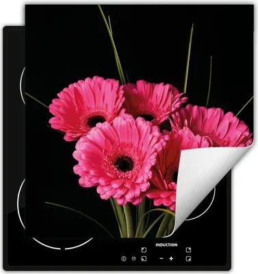 Produktbild von DarHaus Herdabdeckplatte 50x52 cm Anti Rutsch Matte Aufrollbar, schwarz - Blumenstrauß