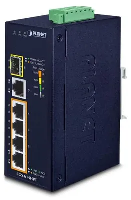 Produktbild von PLANET IGS-614HPT, Unmanaged, Gigabit Ethernet (10/100/1000), Power over Ethernet (PoE), Wandmontage