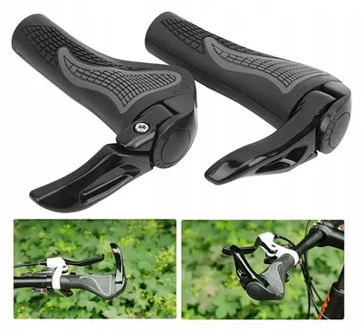 Produktbild von Rozz grozz Fahrradgriffe Gummigriffe mit Hörnern Schwarz