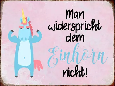 Produktbild von vianmo Holzschild 30x40 cm man widerspricht Einhorn nicht