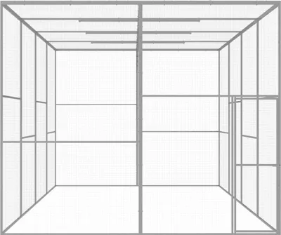 Produktbild von vidaXL Katzenkäfig 6x3x2,5 m Verzinkter Stahl