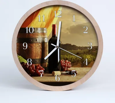Produktbild von Holzuhr 20fi cm wanduhr - Weinfass