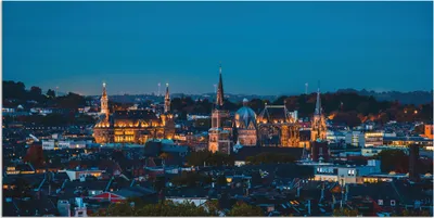 Produktbild von ARTland Wandbild Alu für Innen & Outdoor Aachen Skyline II Größe: 150x75 cm