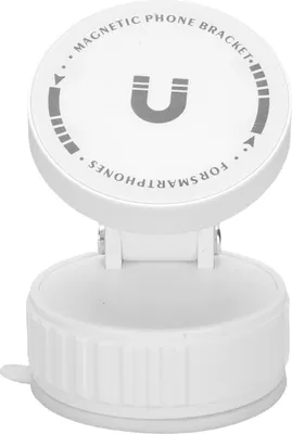 Produktbild von Vakuum-Magnet-Telefonhalter, Ständer, drehbar, faltbar, Autohalterung für Armaturenbrett, Büro, Schreibtisch, Weiß